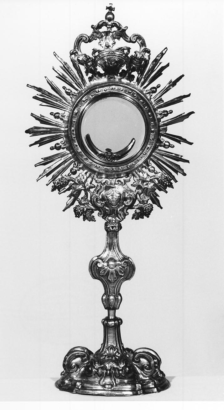 ostensorio - a raggiera, opera isolata - bottega milanese (terzo quarto sec. XVIII)