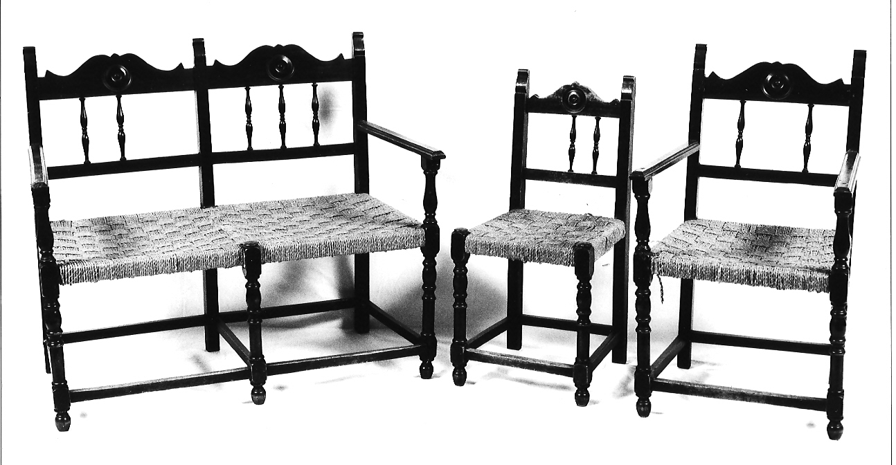 servizio di sedie, insieme - ambito mantovano (fine sec. XIX)