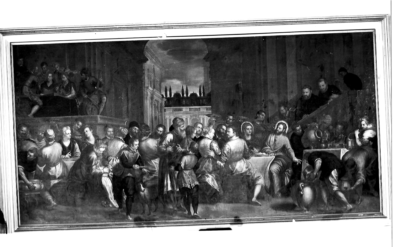 nozze di Cana (dipinto, opera isolata) di Maganza Alessandro (fine/inizio secc. XVI/ XVII)