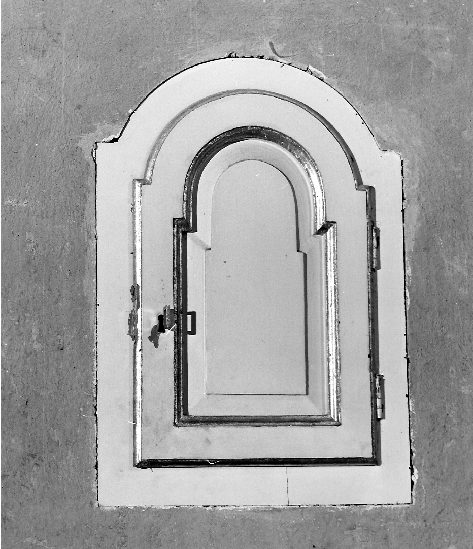 anta di armadietto per oli santi, opera isolata - ambito mantovano (sec. XVIII)