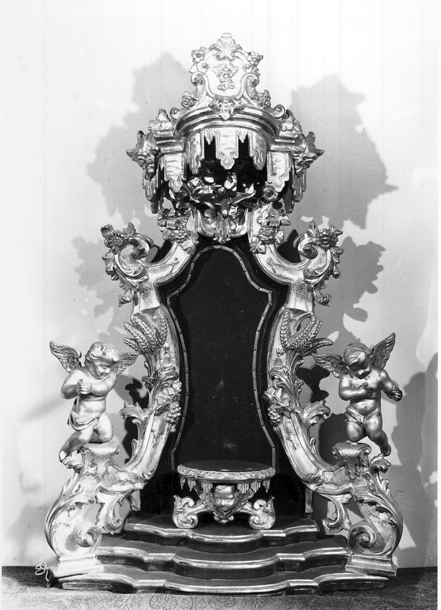 tronetto per esposizione eucaristica, opera isolata - ambito italiano (seconda metà sec. XVIII)