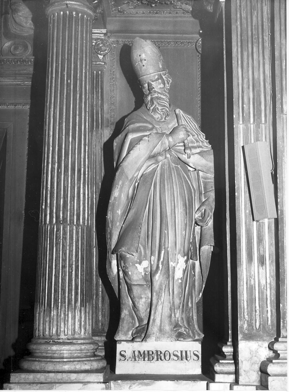 Sant'Ambrogio (statua, opera isolata) - ambito italiano (prima metà sec. XIX)