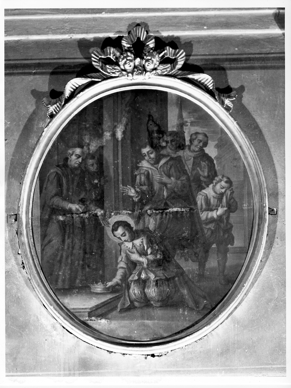 Scena della vita di San Luigi Gonzaga (dipinto, opera isolata) - ambito mantovano (seconda metà sec. XVII)