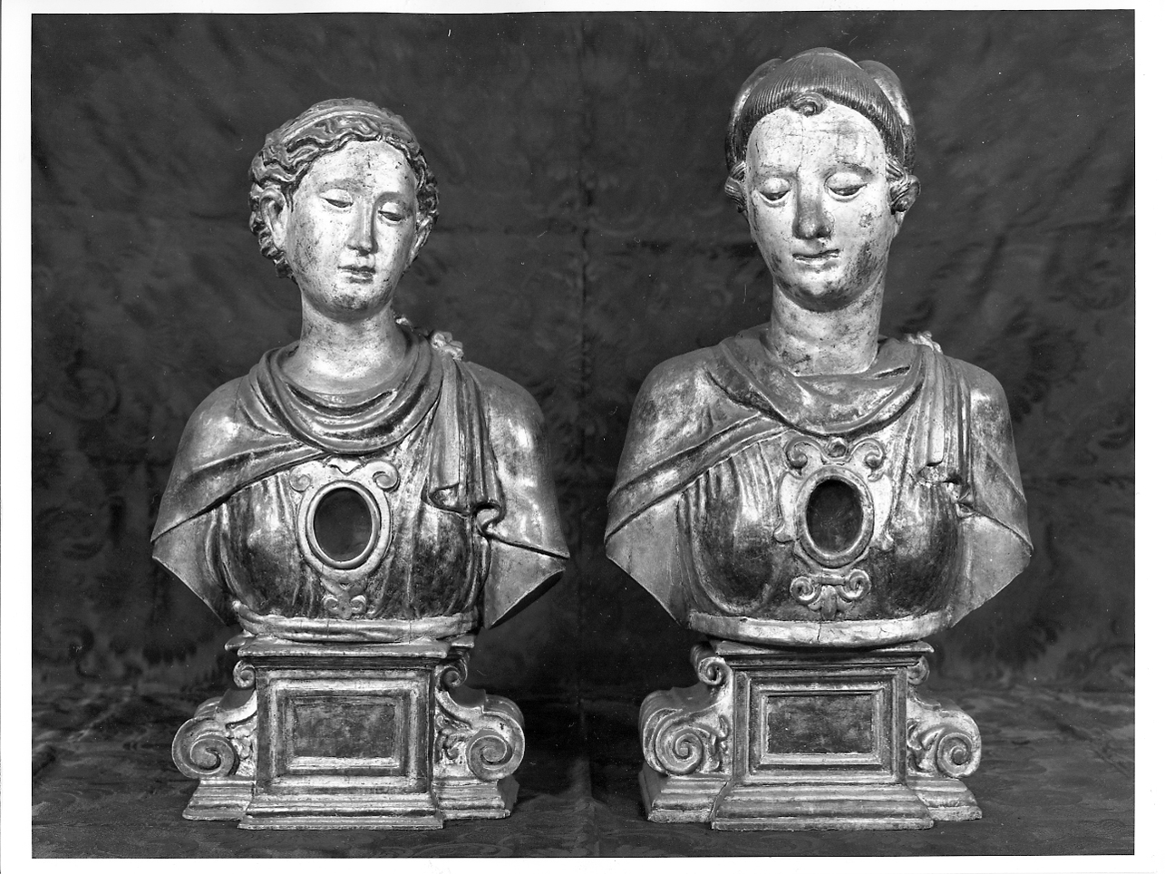 reliquiario - a busto, insieme - ambito mantovano (sec. XVIII)