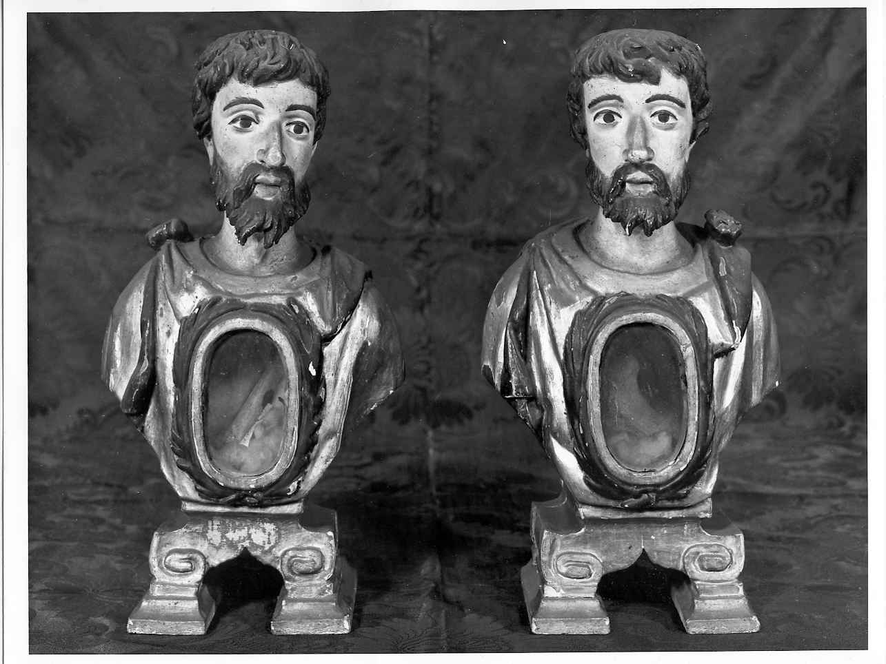 reliquiario - a busto, insieme - ambito mantovano (sec. XVIII)