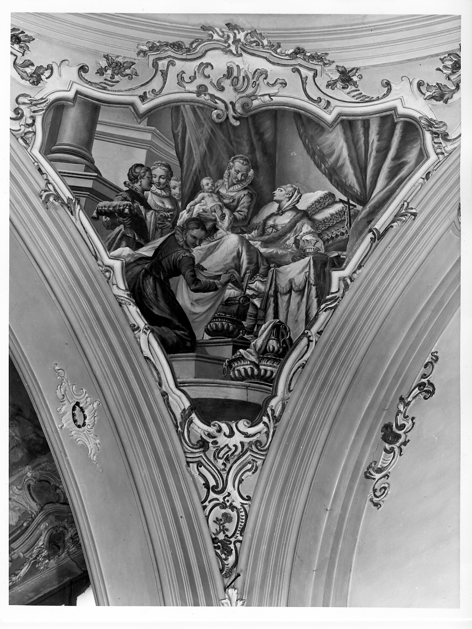 Scena della vita di San Luigi Gonzaga (dipinto, elemento d'insieme) di Ceruti Giacomo detto Pitocchetto (attribuito) (seconda metà sec. XVIII)
