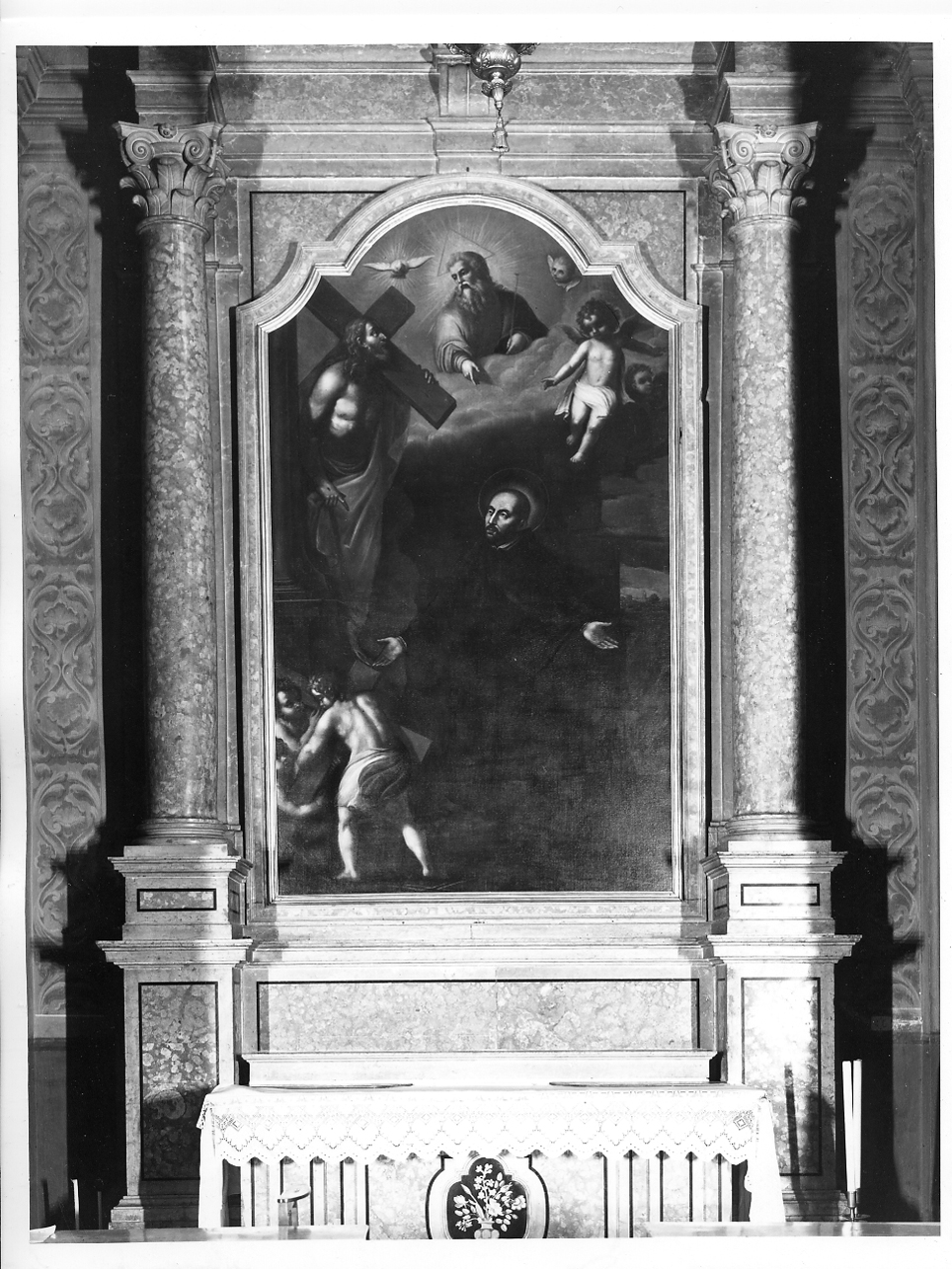 Sant'Ignazio e la Trinità (dipinto, opera isolata) - ambito mantovano (sec. XVIII)