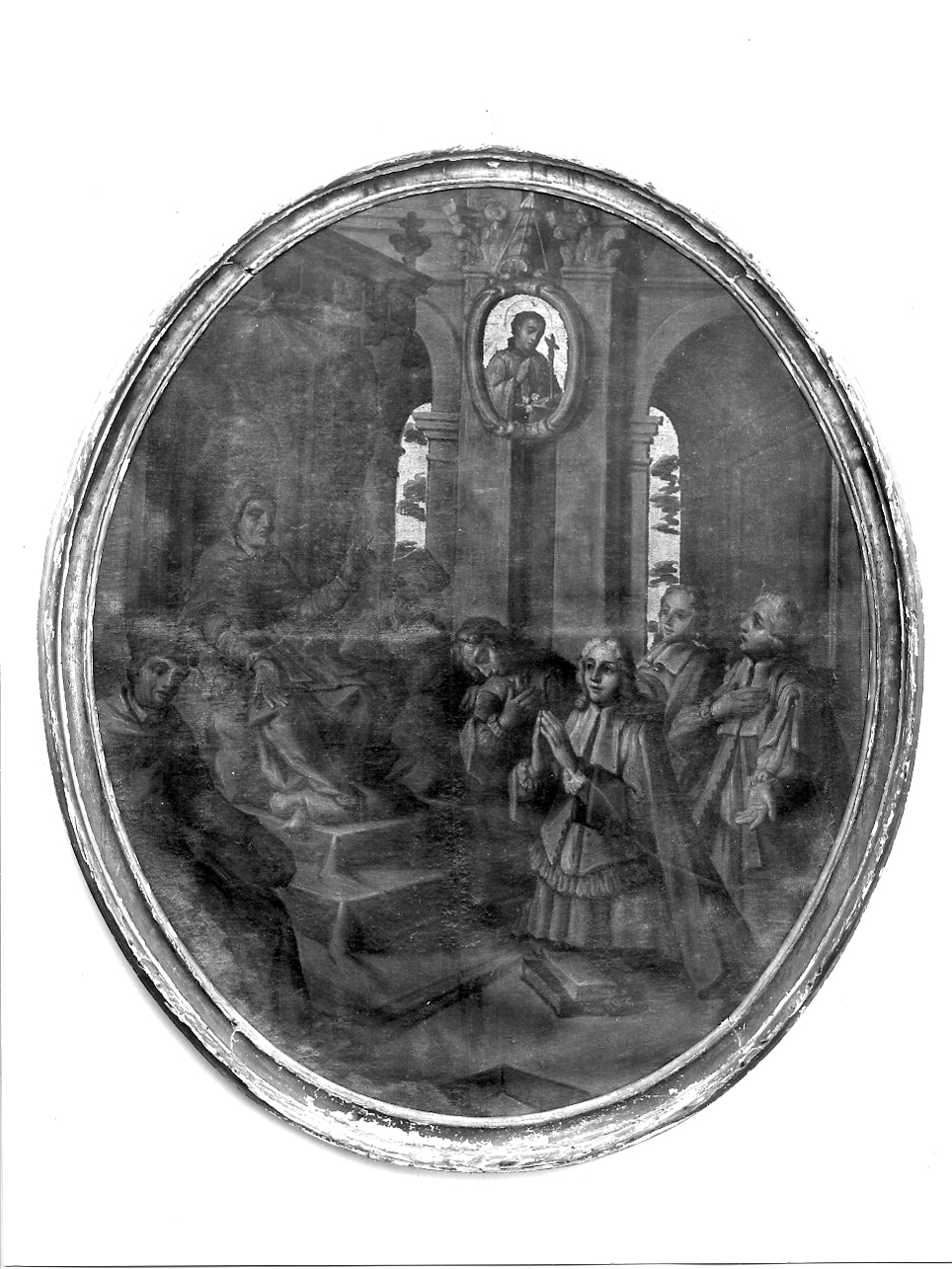 Scena della vita di San Luigi Gonzaga (dipinto, opera isolata) - ambito mantovano (seconda metà sec. XVII)