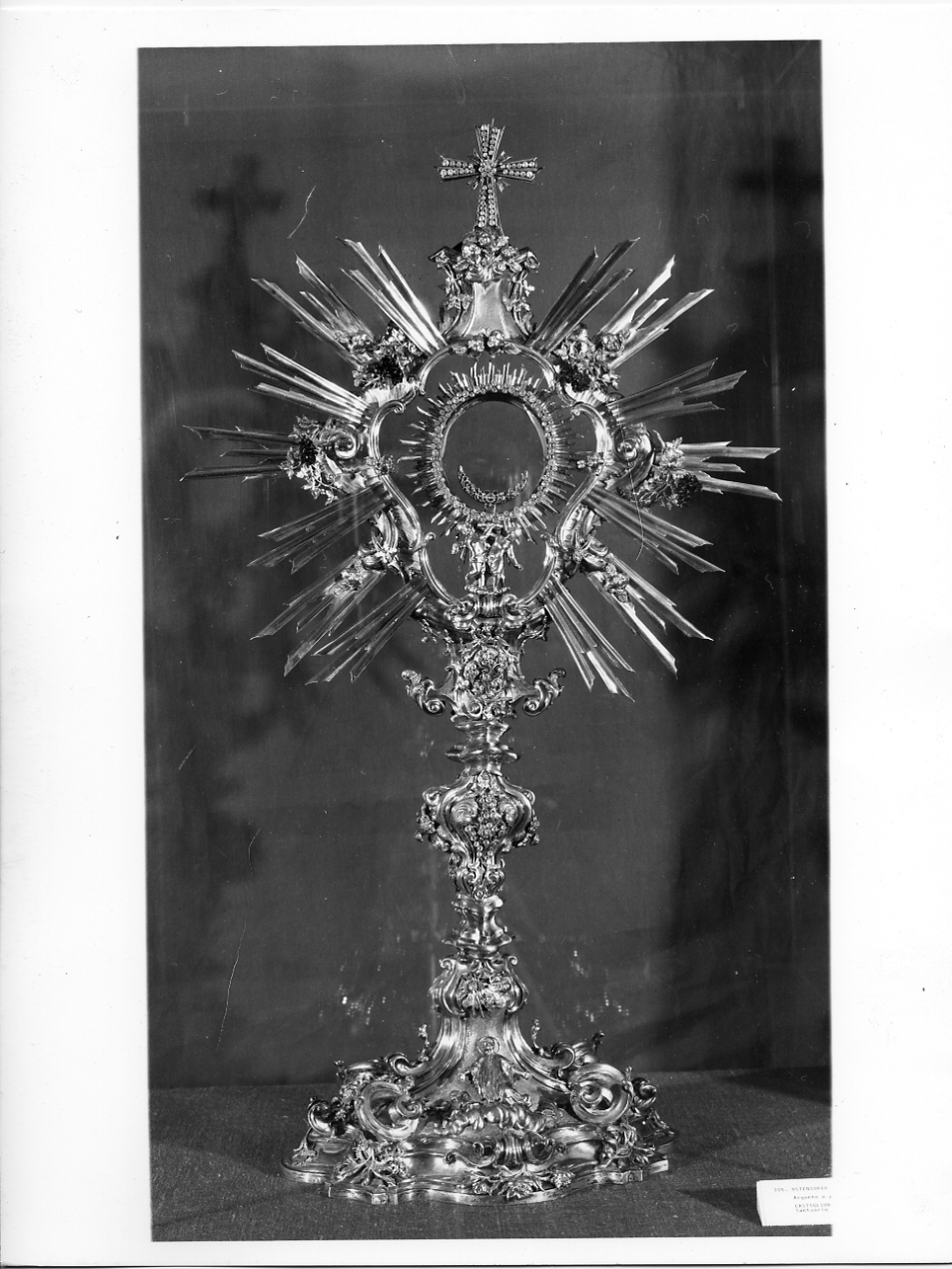 ostensorio - a raggiera, opera isolata - ambito bresciano (sec. XVIII)