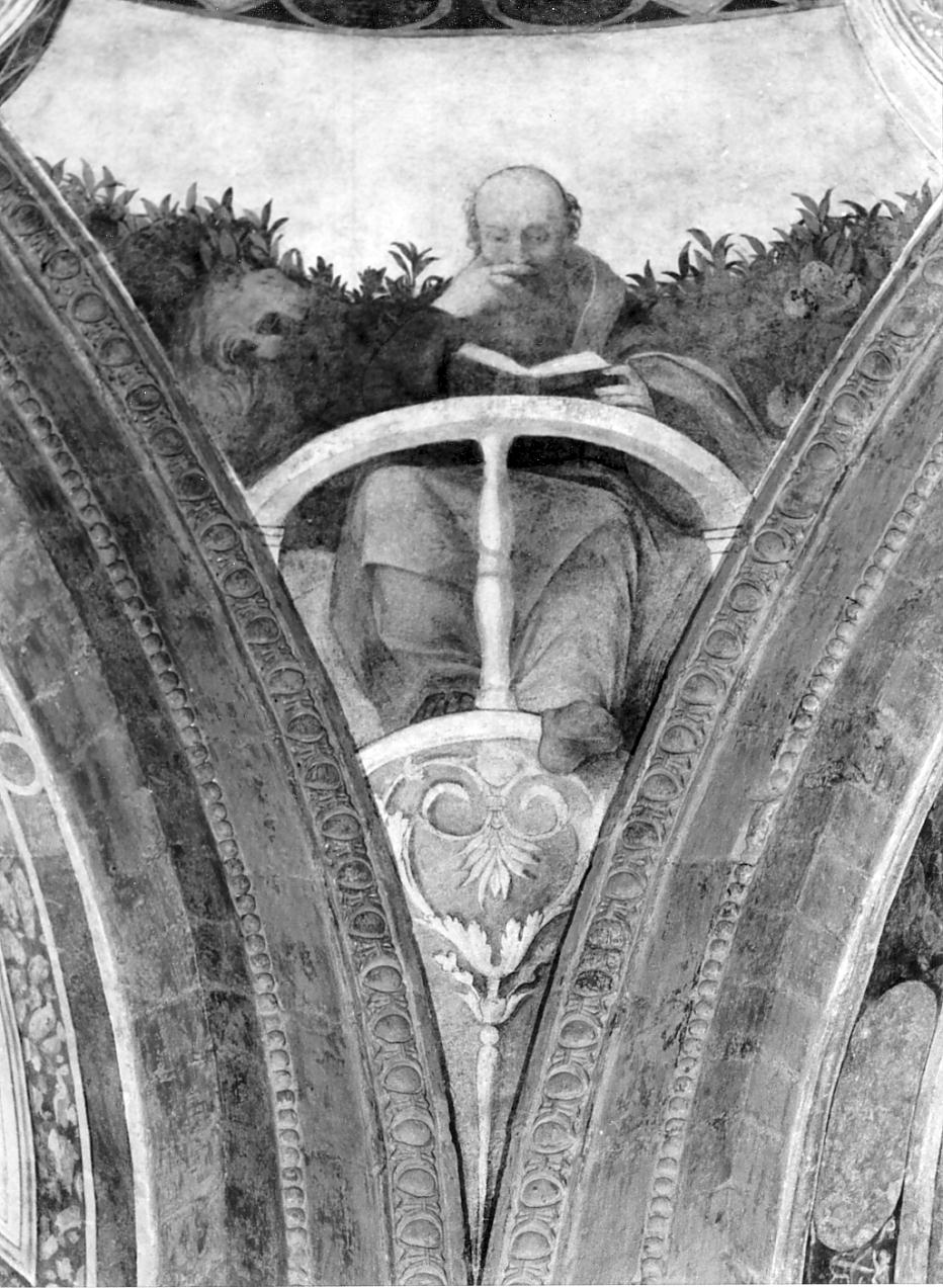 San Marco Evangelista (decorazione pittorica, elemento d'insieme) di Allegri Antonio detto Correggio (attribuito) (sec. XVI)