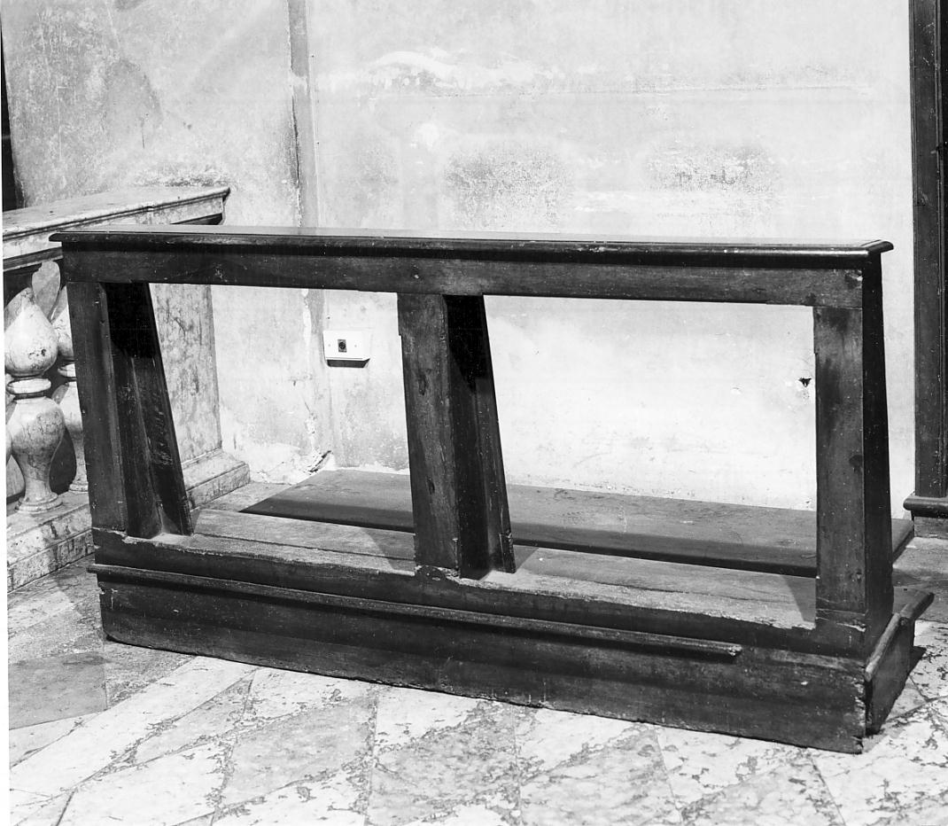 inginocchiatoio, opera isolata - ambito mantovano (seconda metà sec. XIX)