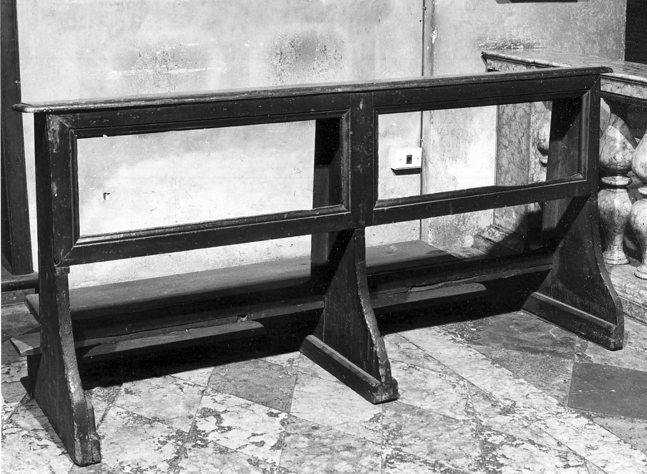 banco da chiesa, opera isolata - ambito mantovano (fine sec. XIX)