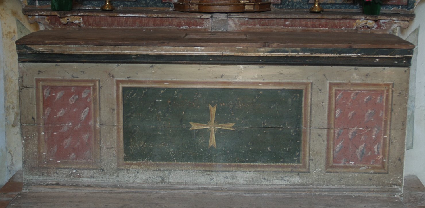mensa d'altare, elemento d'insieme - ambito lombardo (fine sec. XIX)