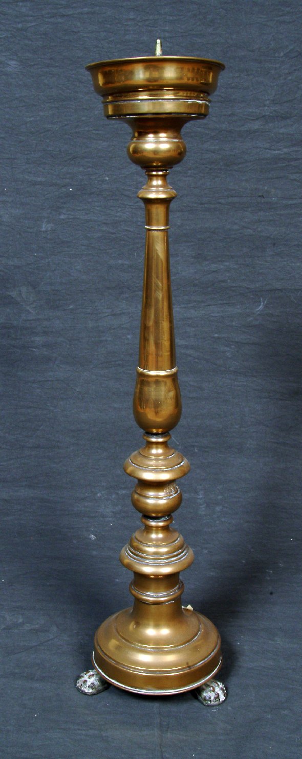 candeliere d'altare, serie - ambito lombardo (seconda metà sec. XIX)