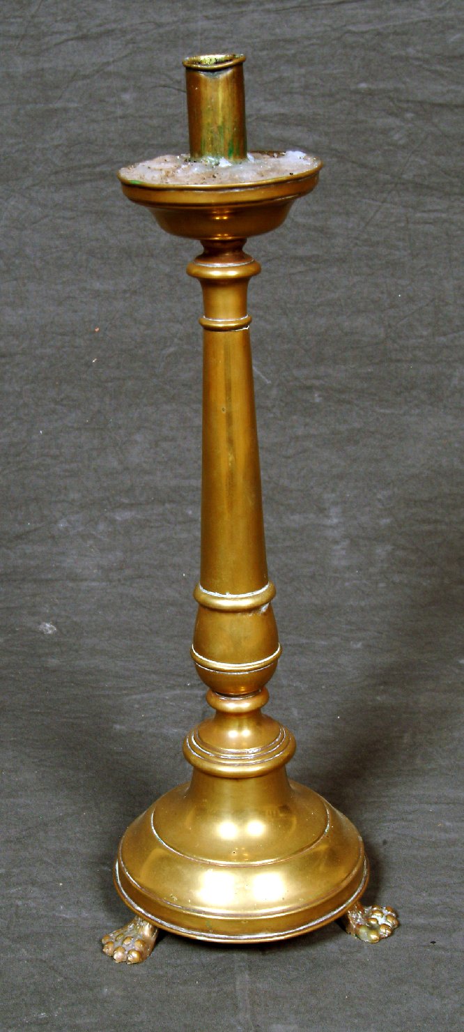 candeliere d'altare, serie - ambito lombardo (seconda metà sec. XIX)