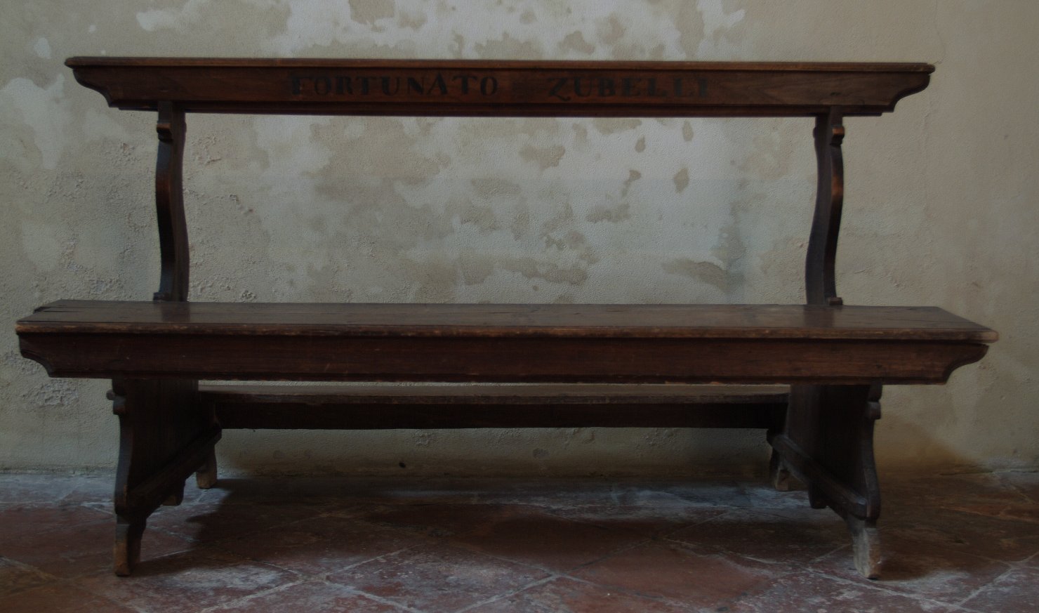 banco da chiesa, serie - ambito lombardo (seconda metà sec. XVIII)