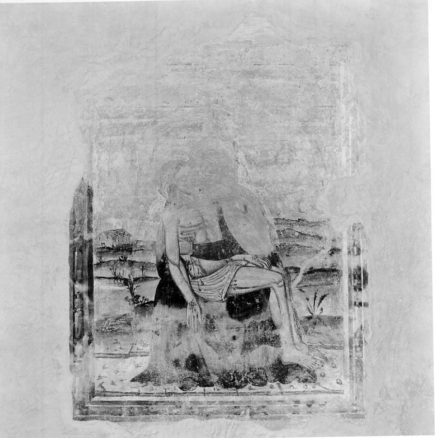 Pietà, madonna addolorata con Cristo morto (dipinto, opera isolata) - ambito bresciano (prima metà sec. XVI)