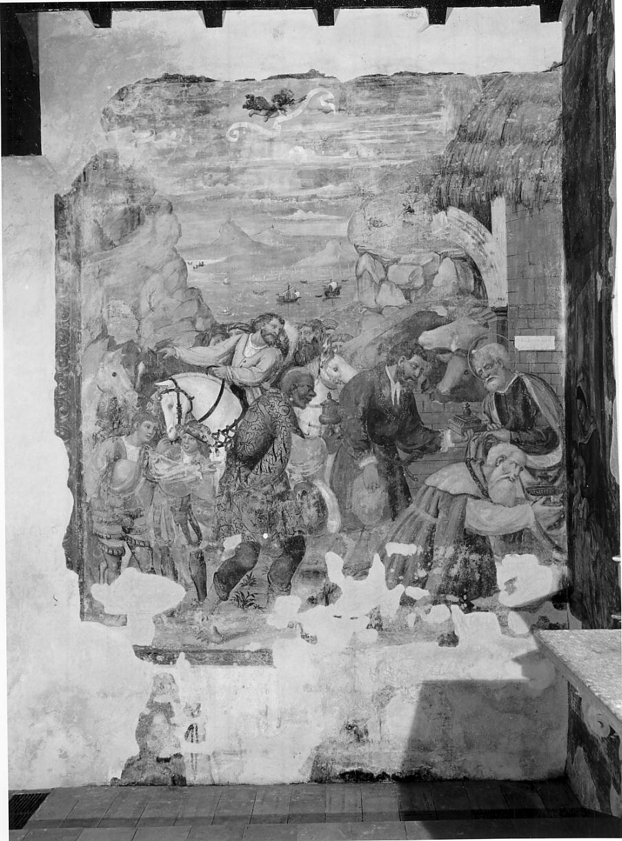 adorazione dei Re Magi (dipinto, opera isolata) - ambito bresciano (prima metà sec. XVI)