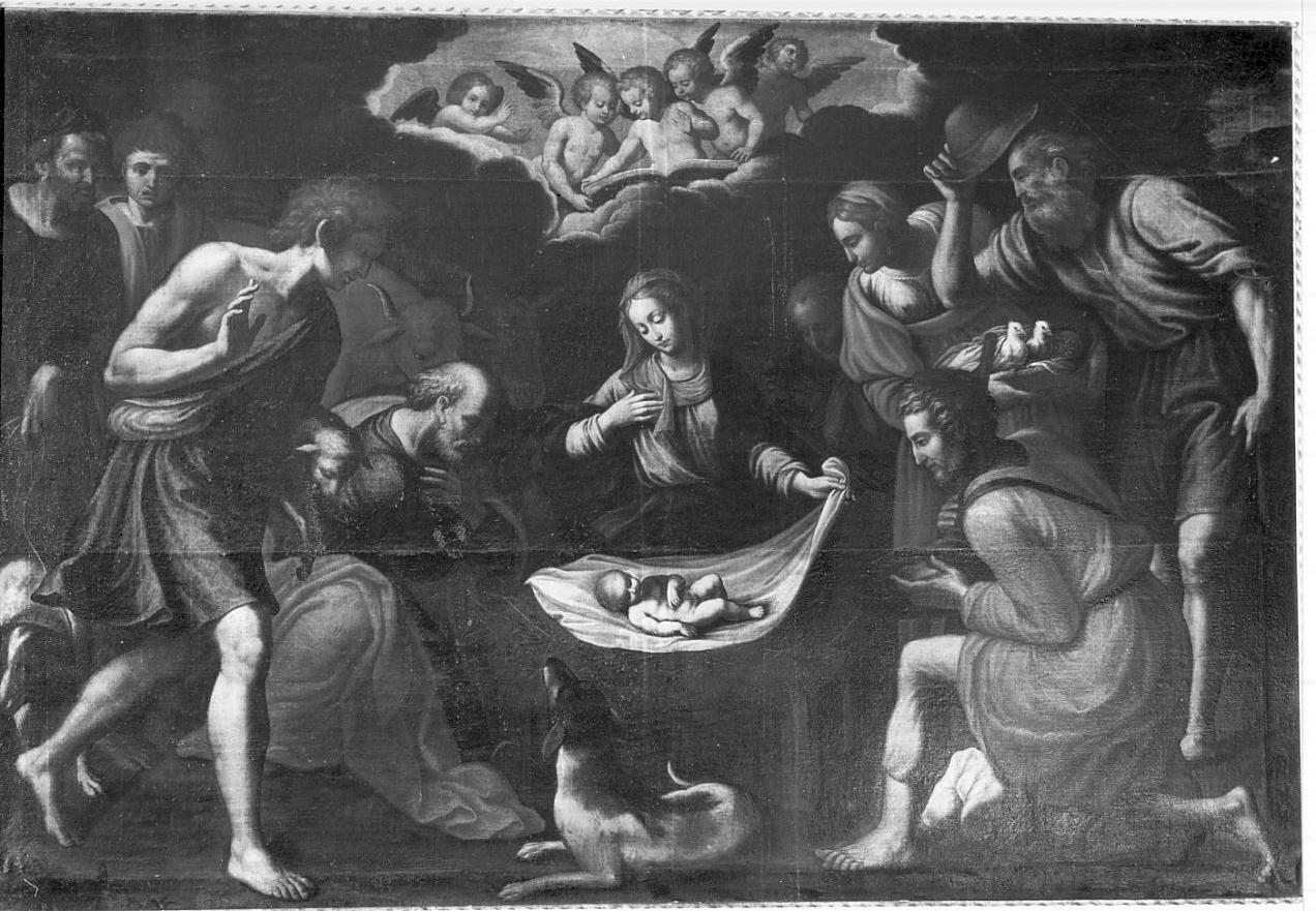 adorazione dei pastori (dipinto, opera isolata) di Gatti Gervasio detto Soiaro (seconda metà sec. XVI)