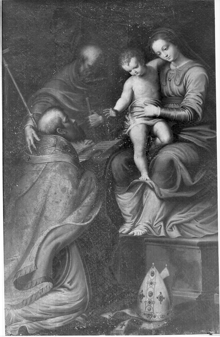 Vergine col Bambino, San Giuseppe e San Claudio (dipinto, opera isolata) di Campi Bernardino (seconda metà sec. XVI)