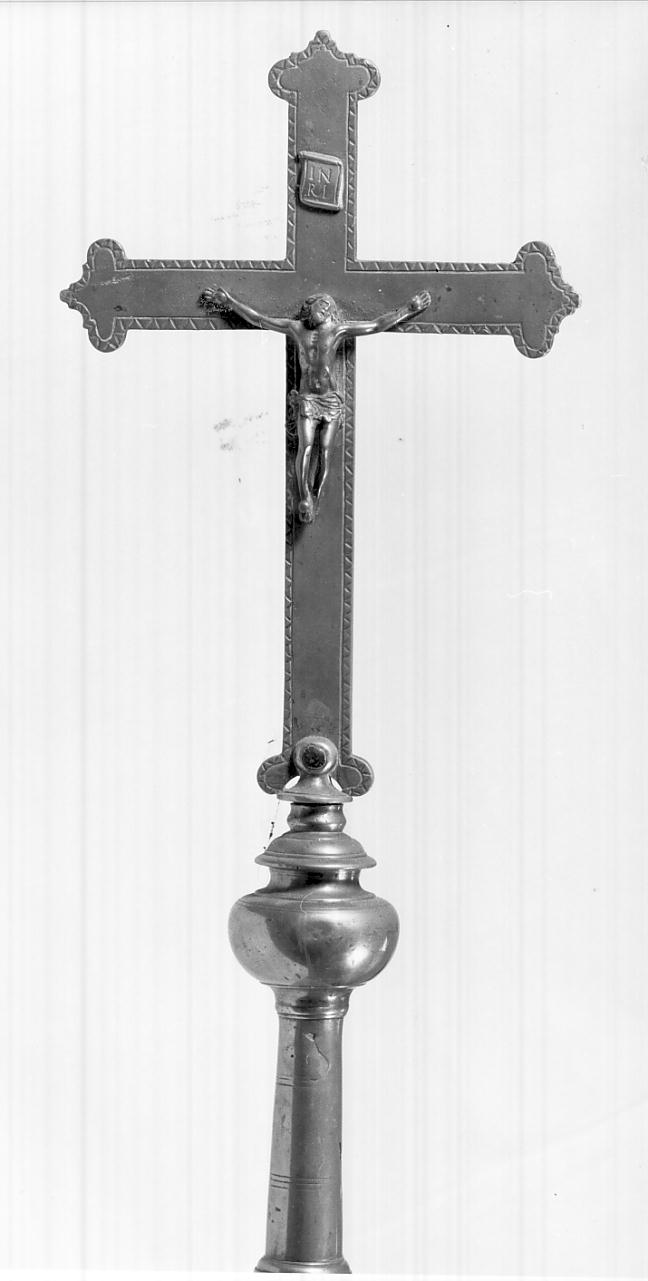 croce processionale, opera isolata - ambito italiano (sec. XIX)