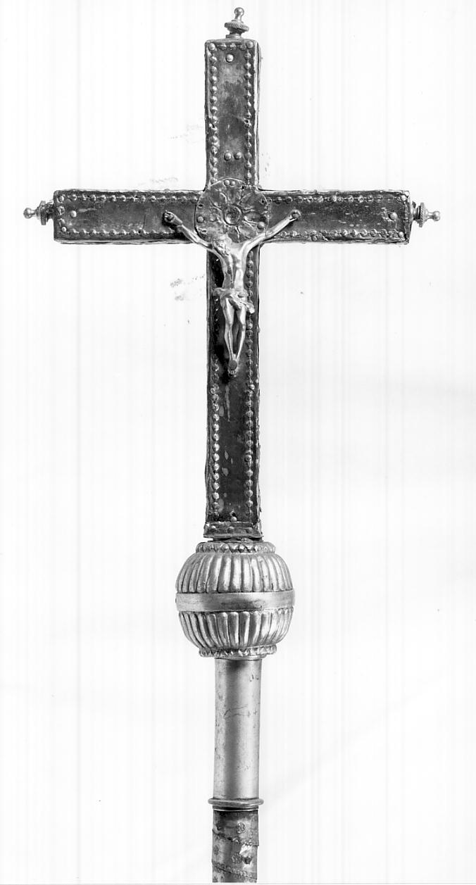 croce processionale, opera isolata - ambito italiano (sec. XIX)