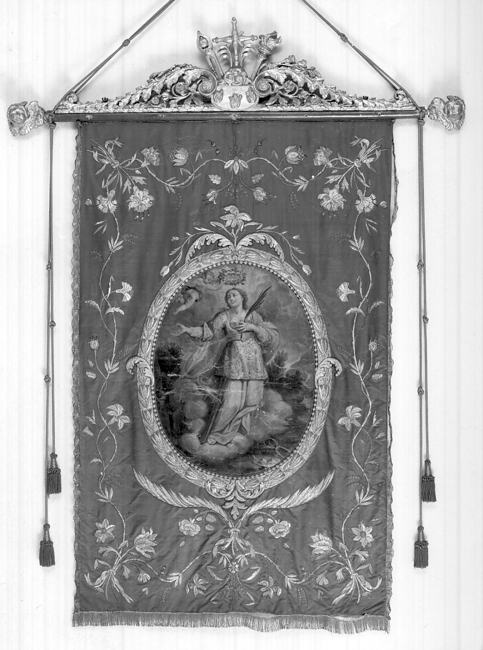 Madonna e Sant'Agata (stendardo, opera isolata) - ambito italiano (sec. XVIII)