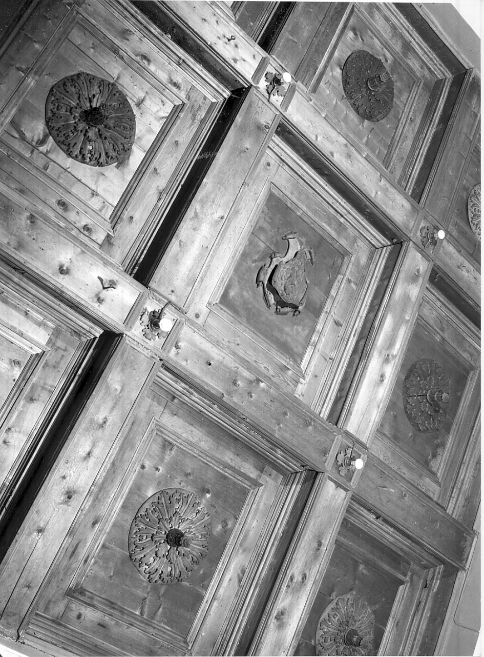 soffitto a cassettoni, opera isolata - ambito italiano (sec. XVI)