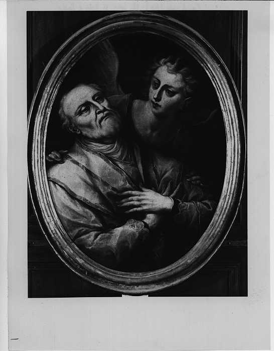 santo con angelo (Sant'Andrea d'Avellino?) (dipinto, opera isolata) - ambito mantovano (sec. XVIII)