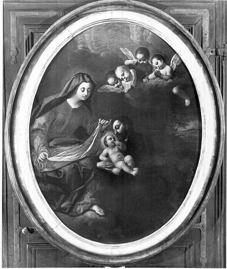 Madonna con Bambino e donatore (dipinto, opera isolata) - ambito mantovano (sec. XVIII)