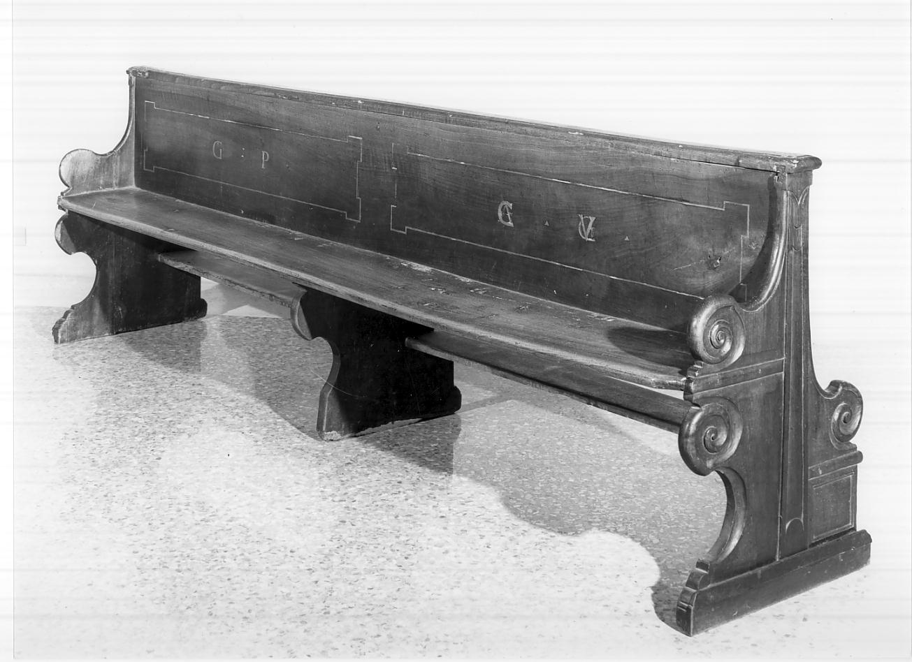 banco da chiesa, serie - ambito italiano (sec. XVIII)