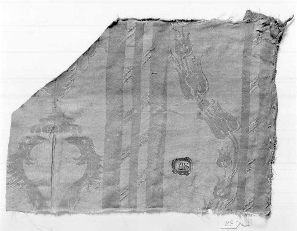 tessuto, frammento - manifattura italiana, manifattura francese (fine/inizio secc. XVIII/ XIX)