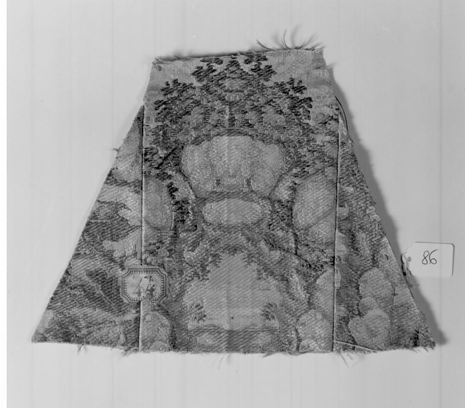 tessuto, frammento - manifattura italiana, manifattura francese (secondo quarto sec. XVIII)