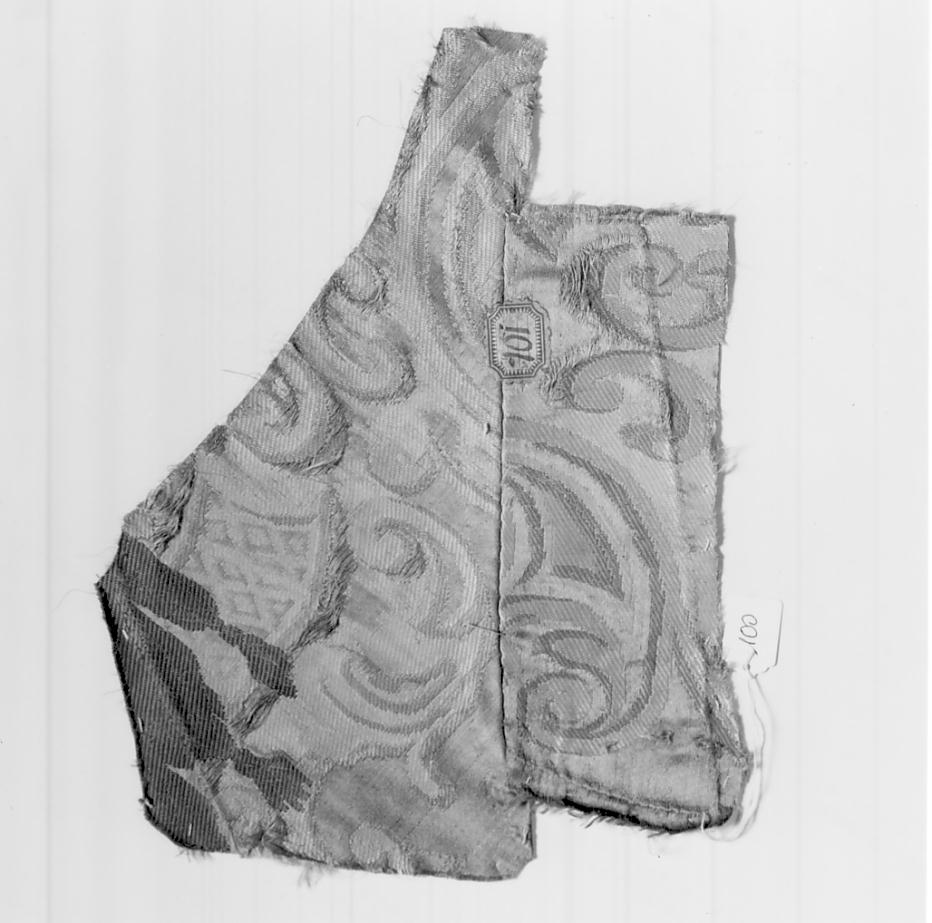 tessuto, frammento - manifattura italiana, manifattura francese (primo quarto sec. XVIII)