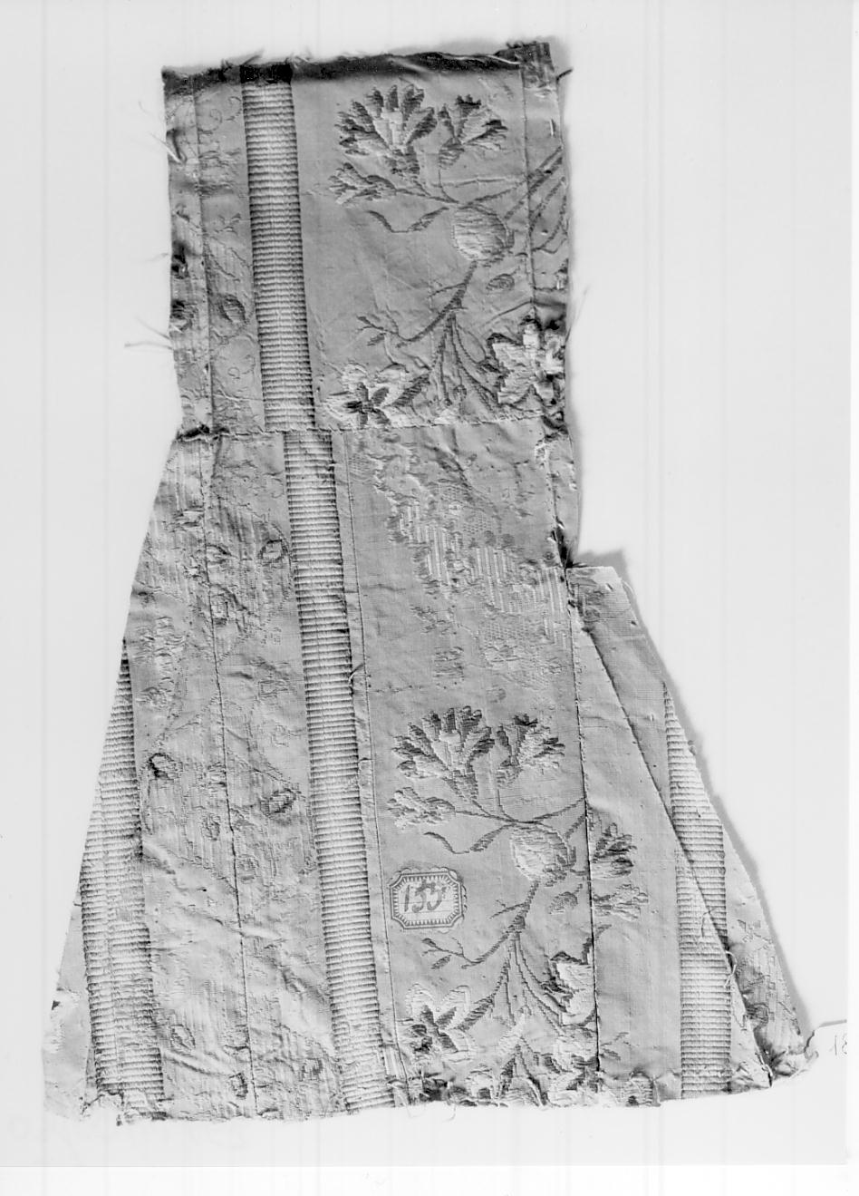 stola, frammento - manifattura italiana, manifattura francese (sec. XVIII)