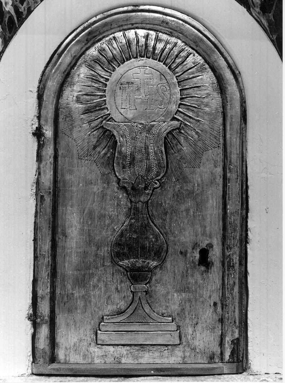 calice eucaristico (sportello di tabernacolo, elemento d'insieme) - ambito mantovano (sec. XIX)