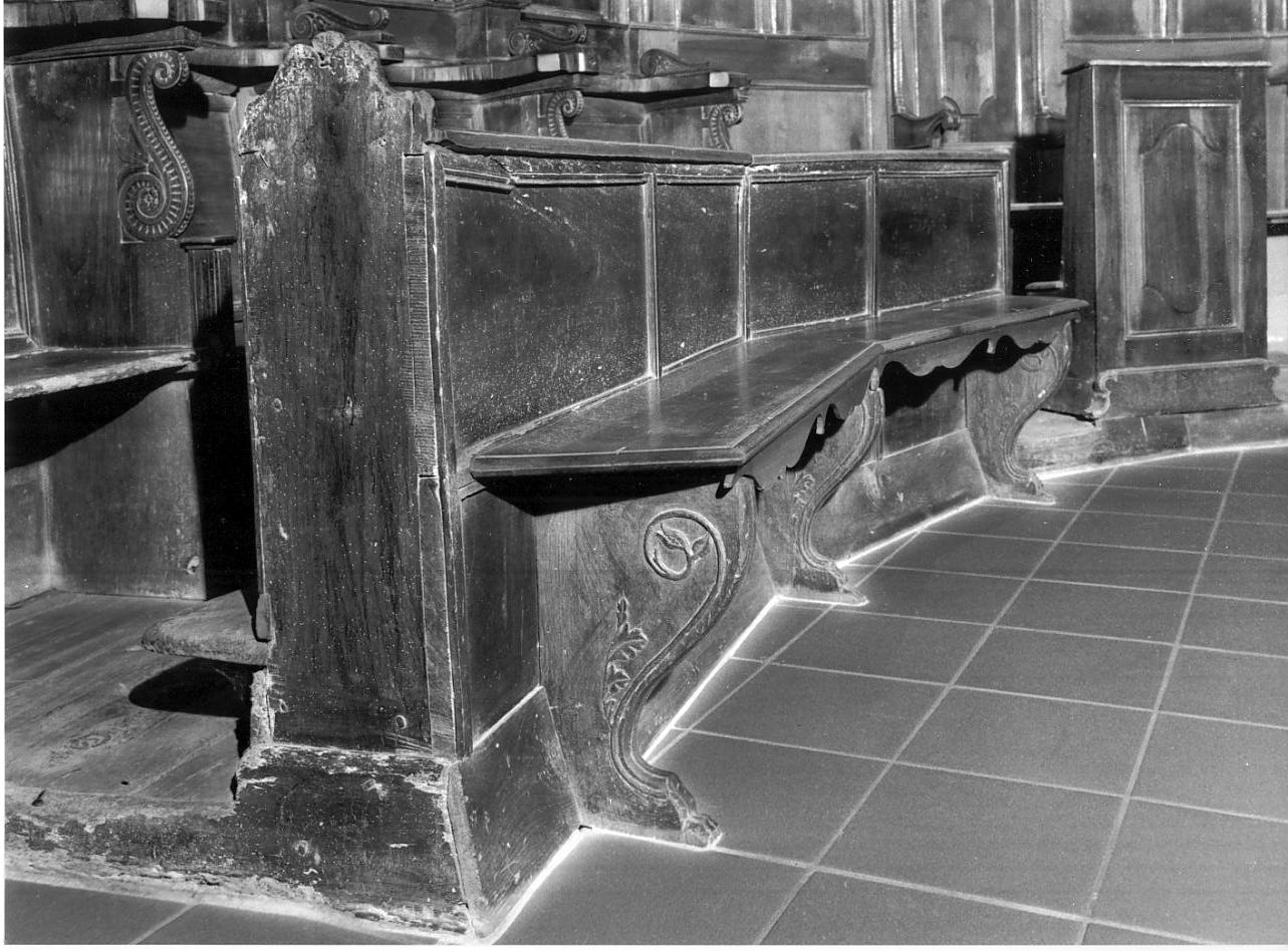 inginocchiatoio, elemento d'insieme - bottega mantovana (seconda metà sec. XIX)