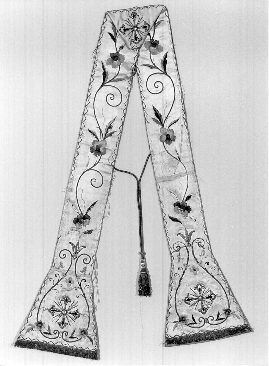 motivi decorativi vegetali (stola, opera isolata) - manifattura mantovana (sec. XIX)