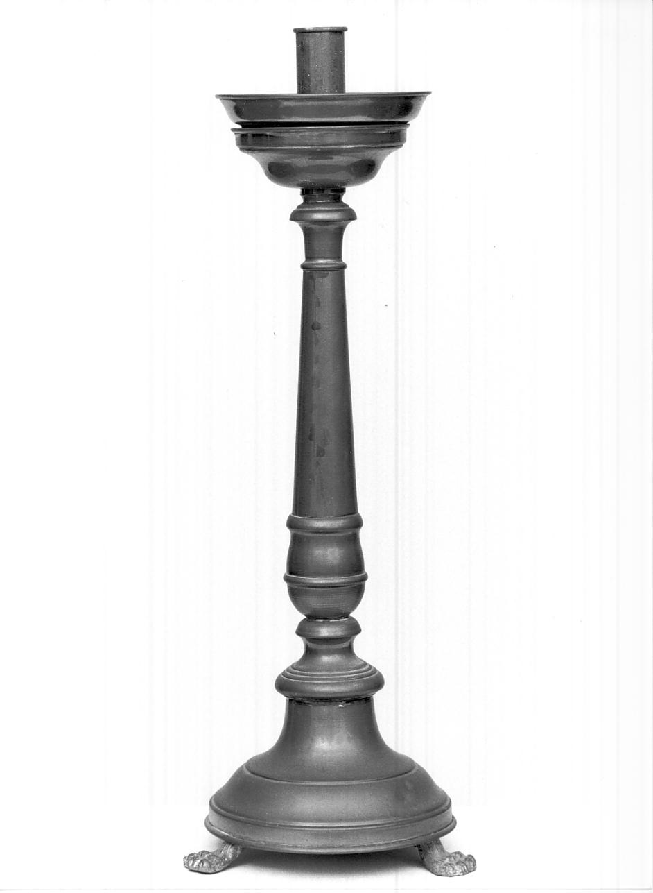 candeliere d'altare, serie - ambito lombardo (prima metà sec. XIX)