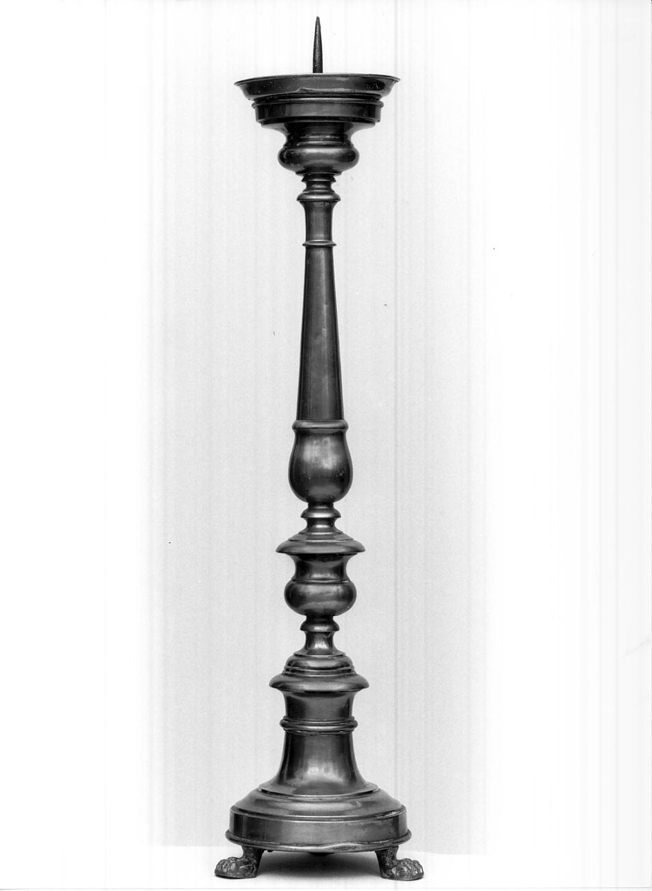 candeliere d'altare, serie - ambito lombardo (prima metà sec. XIX)