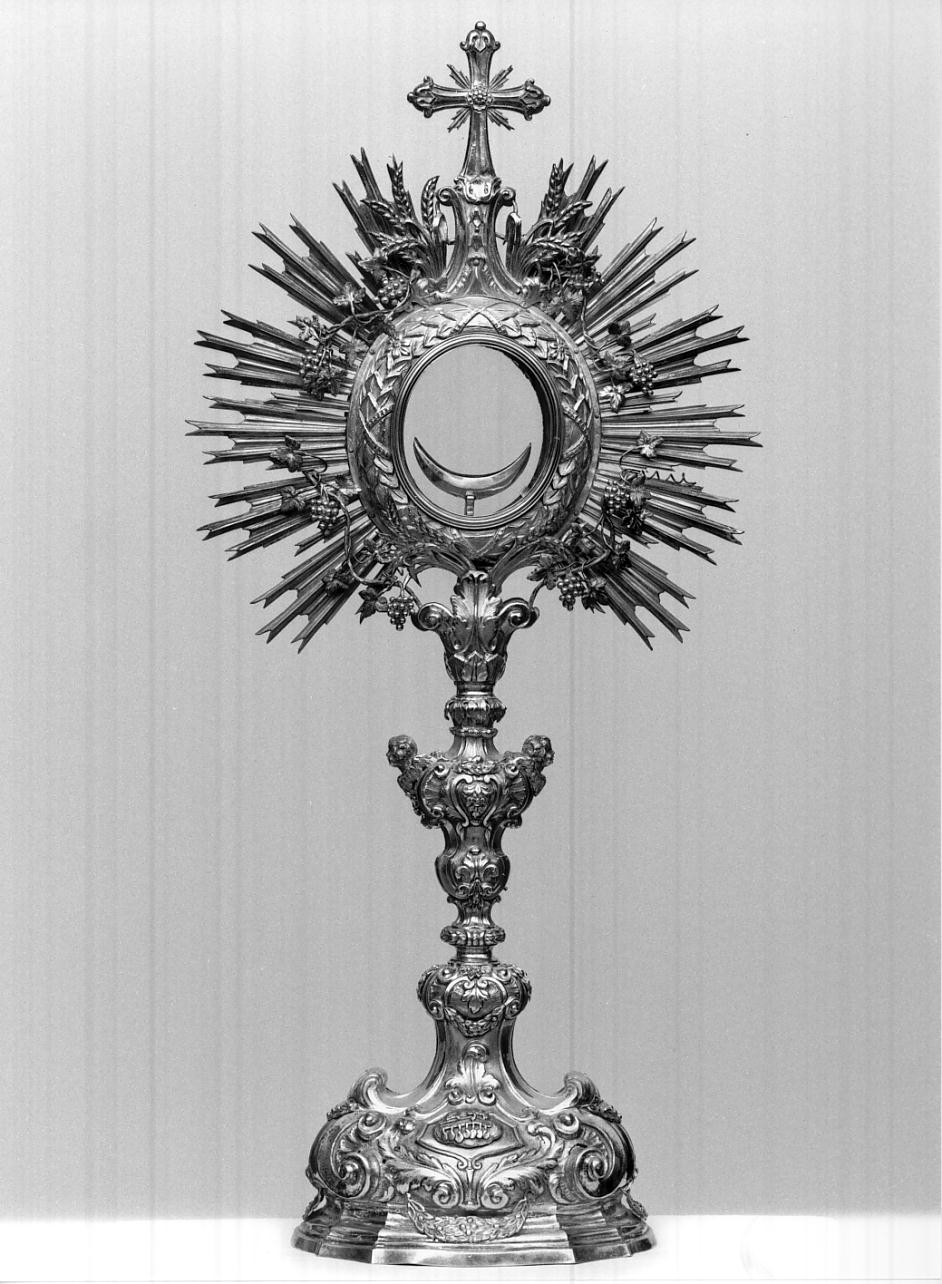 ostensorio - a raggiera, opera isolata - bottega mantovana (sec. XVIII)