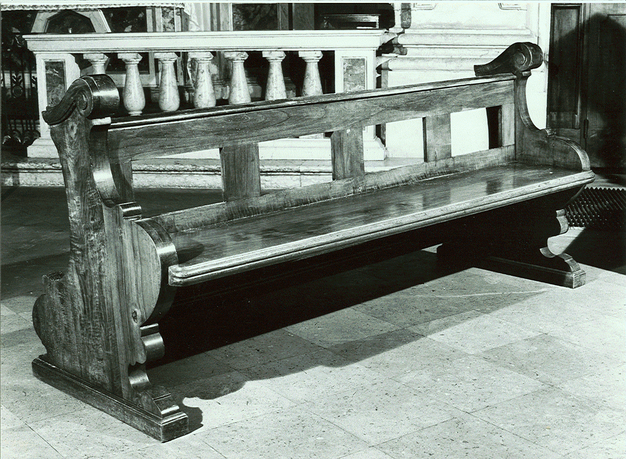 banco da chiesa, serie - ambito lombardo (seconda metà sec. XIX)