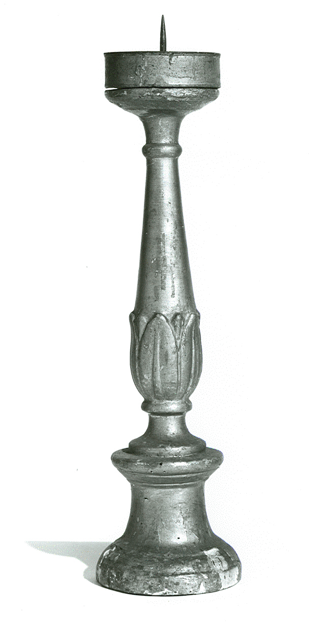 candeliere, opera isolata - ambito italiano (seconda metà sec. XVIII)