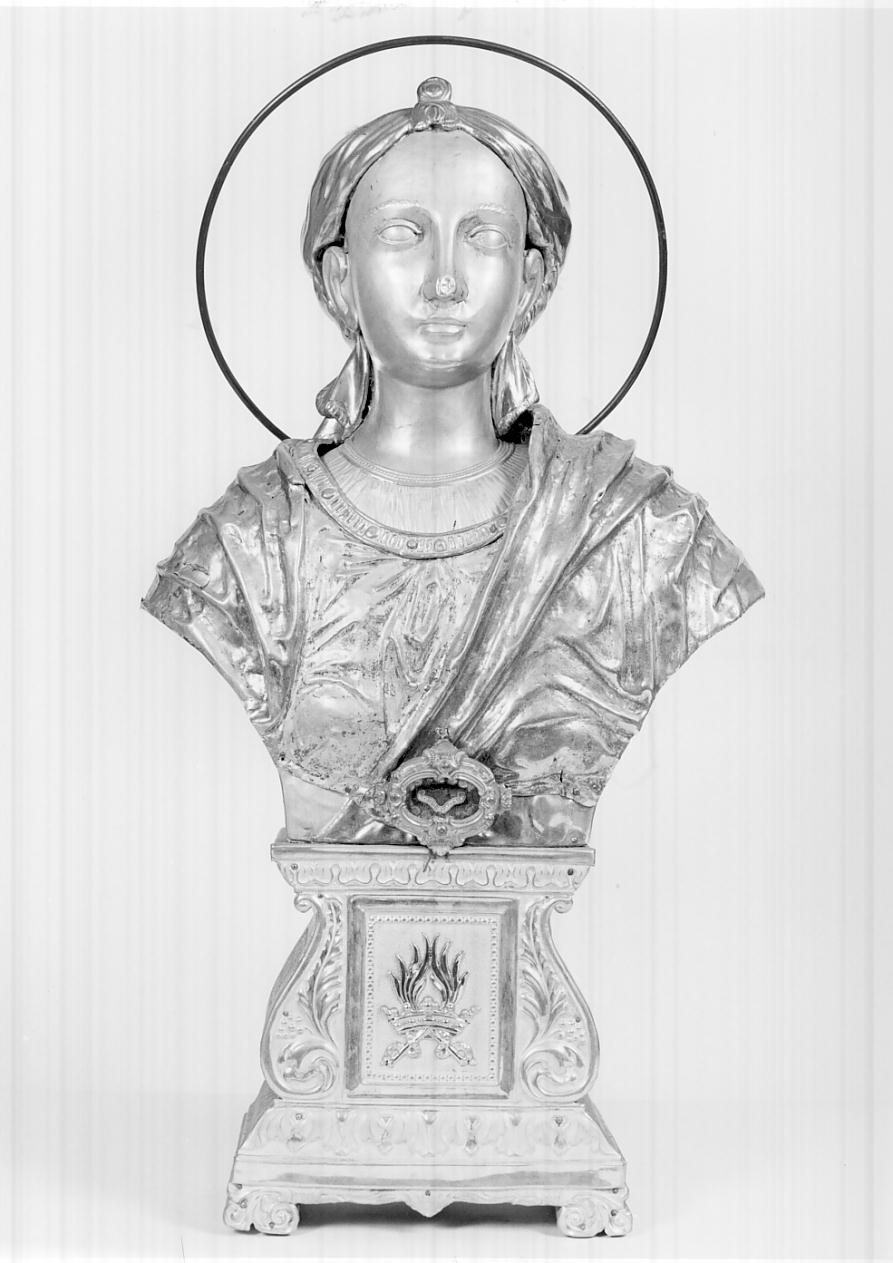 donna martire (reliquiario - a busto, opera isolata) - ambito italiano (secc. XVI/ XIX)