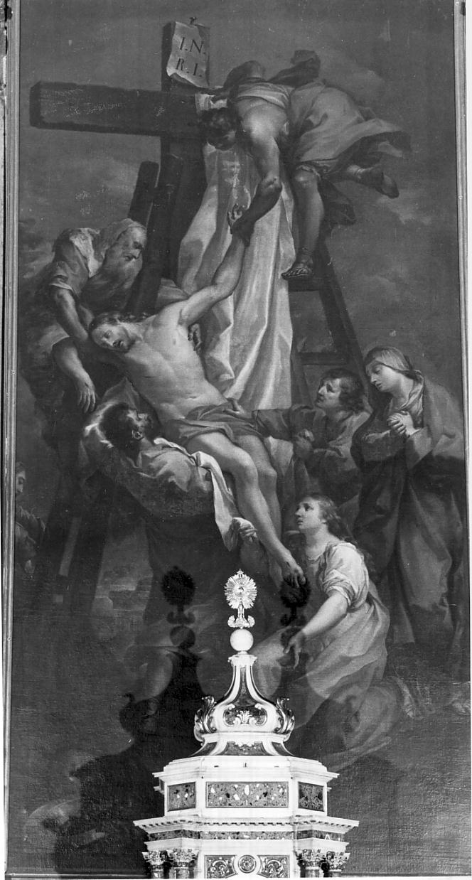 deposizione di Cristo (dipinto, opera isolata) di Cattaneo Santo detto Santino (attribuito) (sec. XVIII)