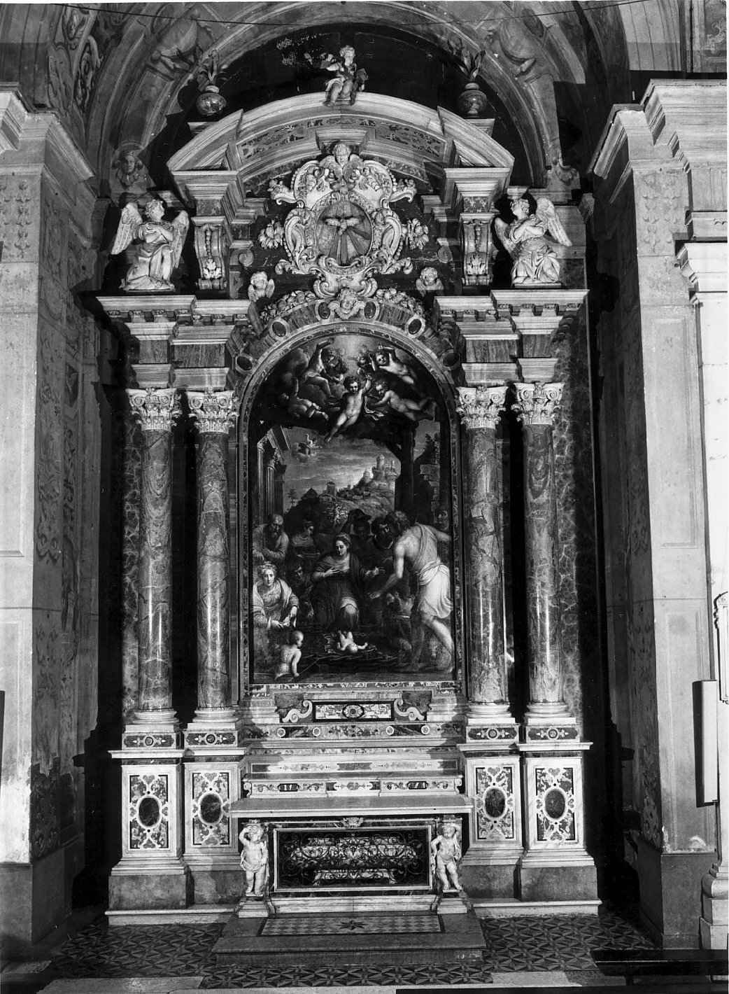 altare, insieme di Calegari Sante il Vecchio (attribuito) (sec. XVIII)