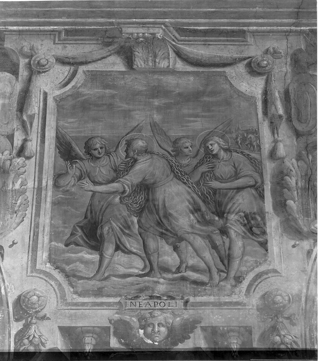 I Santi Faustino e Giovita a Napoli (dipinto, elemento d'insieme) di Rama Camillo (attribuito) (sec. XVII)