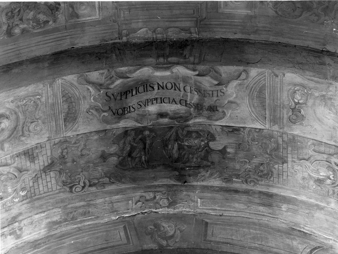Faustino e Giovita dinnanzi all'imperatore Adriano (dipinto, opera isolata) di Rama Camillo (attribuito), Gandini Bernardino (attribuito) (sec. XVII)