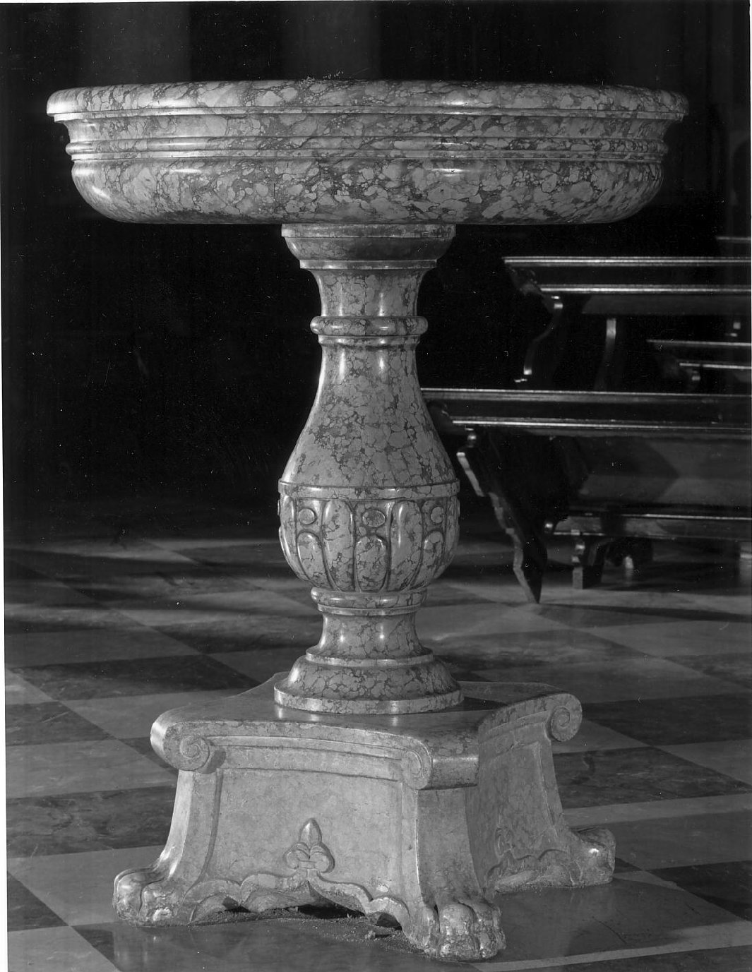 acquasantiera, coppia - ambito italiano (sec. XVII)