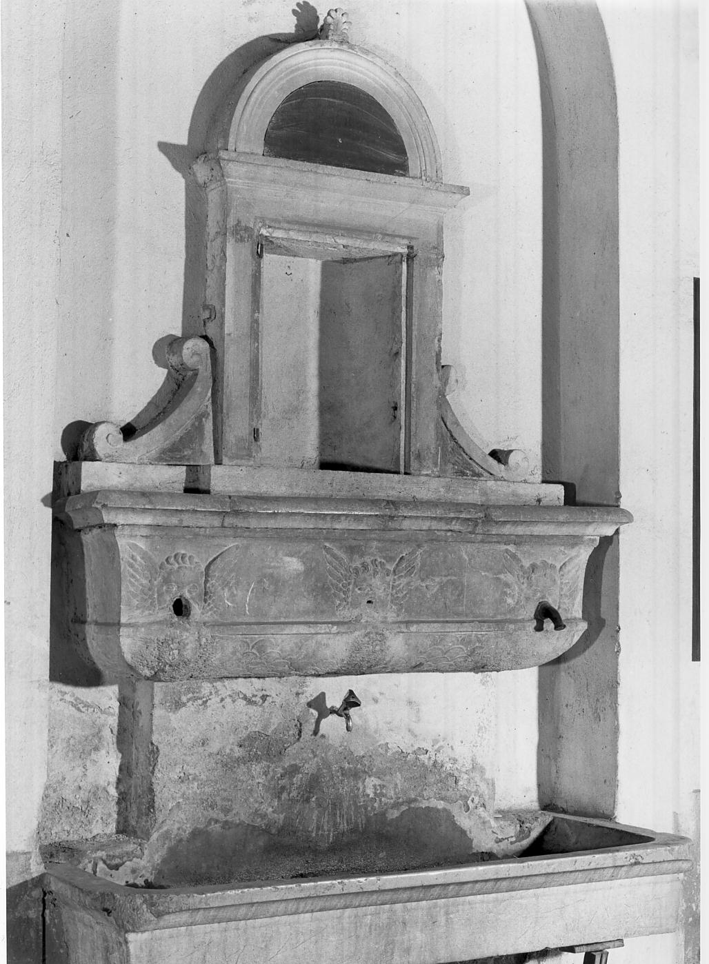 lavabo, opera isolata - ambito lombardo (seconda metà sec. XVI)